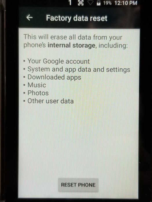 Point Mobile PM550 P550GPL3398E0T Android Barcode Scanner, Factory reset _