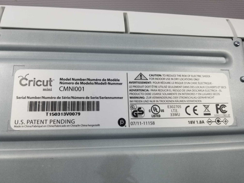 Cricut Mini CMNI001 Electronic Die Cutting Machine, Missing The Blade!! ~