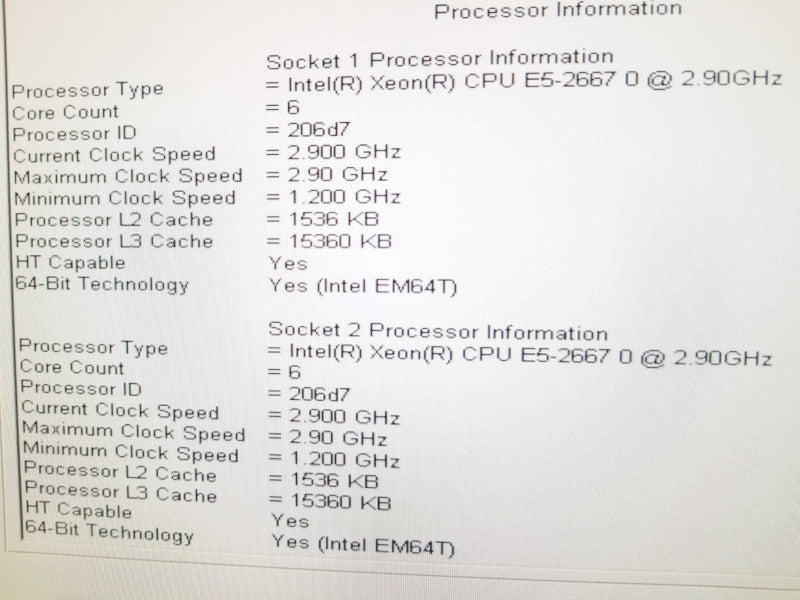 Dell Precision T5600, 2x Xeon E5-2667 2.9GHz 6C/16GB, PERC H310, NO PSU/HDDs ~