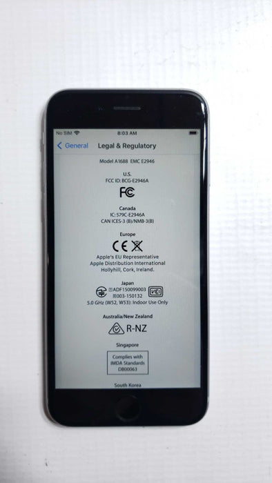 Apple iPhone 6s Gray 64G Unlocked A1688 [