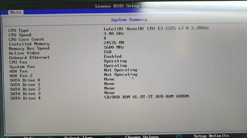 lenovo thinkstation TS440 Xeon E3-1225 V3 @ 3.20ghz / 24gb ram / 9240-8i Raid #