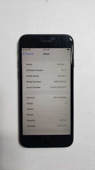 Apple iPhone 7 A1778 128G Black SIM Lock  [