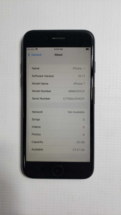 Apple iPhone 7 A1778 32G Black SIM Locked  [