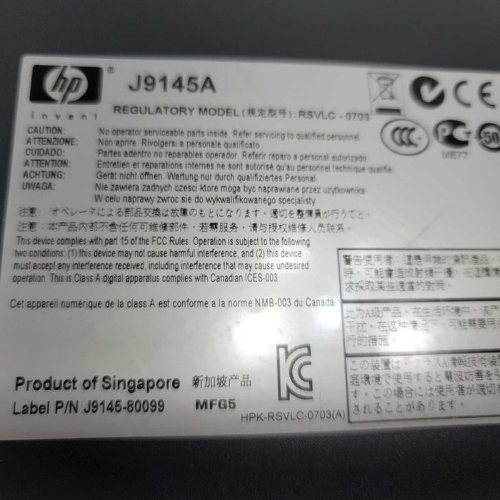 HP ProCurve 2910AL-24G J9145A 24 LAN Port Rack Mountable Gigabit Switch