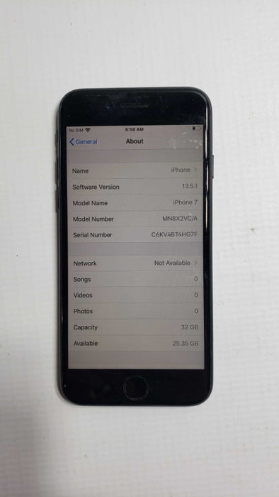 Apple iPhone 7 A1778 32G Black SIM Locked  [
