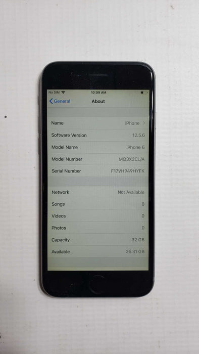 Apple iPhone 6 Space Gray 32GB Unlocked A1549 [