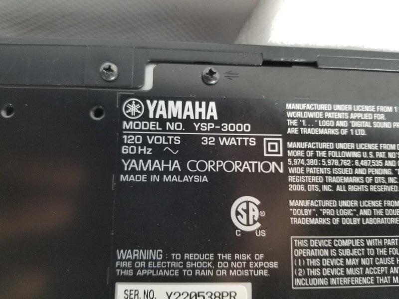 Yamaha YSP-3000 Digital Sound Projector, No accessories _