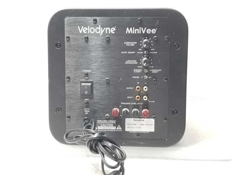Velodyne MiniVee Subwoofer Miniv 8\\" Powerful 1,000-watt mini-subwoofer\\\\ _