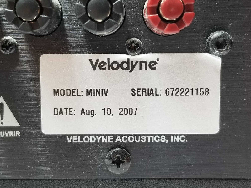 Velodyne MiniVee Subwoofer Miniv 8\\" Powerful 1,000-watt mini-subwoofer\\\\ _