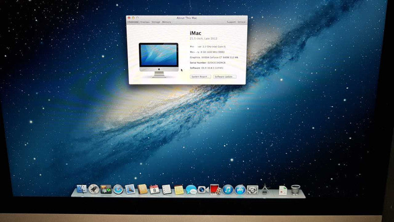iMac late 2012 A1418 I5-3330S @ 2.70ghz / 8gb ram / 21.5\\" Display / 1TB HDD  #