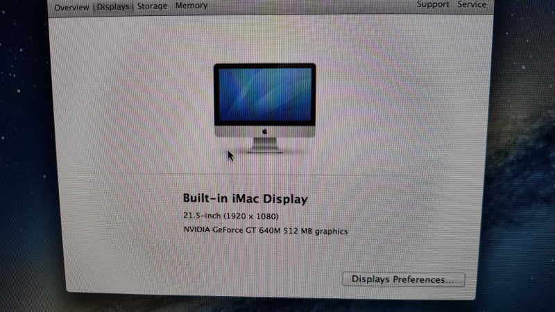 iMac late 2012 A1418 I5-3330S @ 2.70ghz / 8gb ram / 21.5\\" Display / 1TB HDD  #