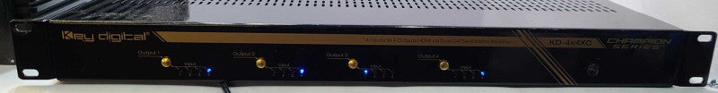 Key Digital KD-4x4XC 4In/4Out HDMI Via Cat5/Cat6e Matrix Switch ChampionSeries $