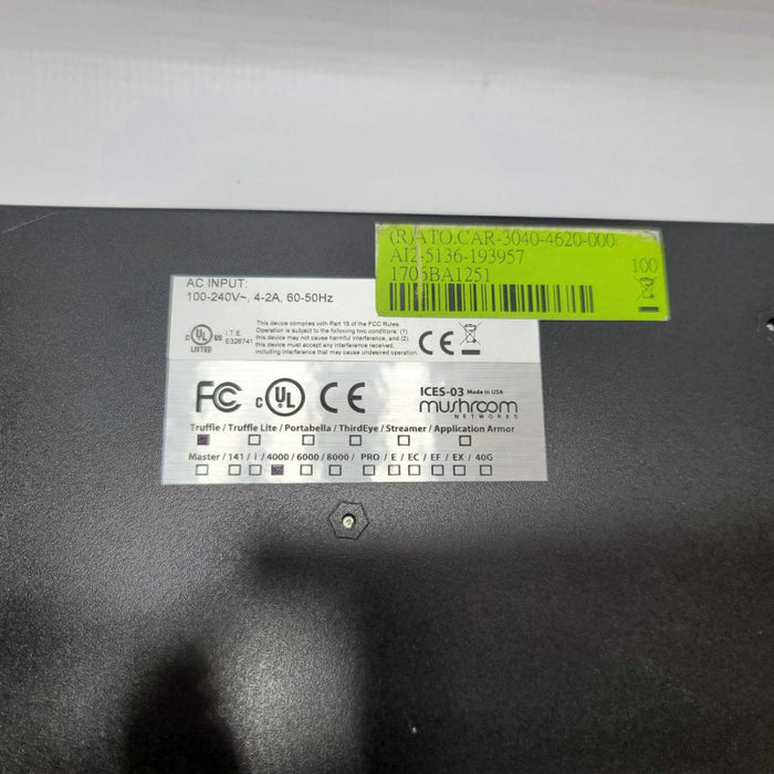 Mushroom Networks TRUFFLE 4000 CAR-3040-4620-000 Load Balancer