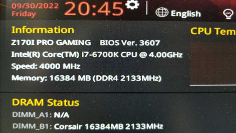 ASUS Z170I PRO GAMING LGA 1151, i7-6700k 4.0GHz/16GB DDR4, NO GPU/HDDs ~