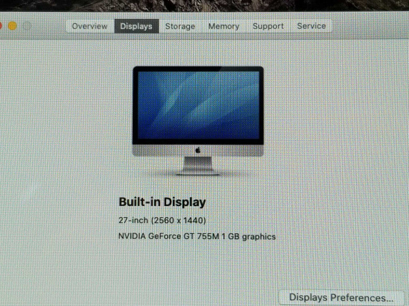 Apple iMac L2013 27\\" Core i5-4570 3.2GHz 8GB 1TB Catalina GeForce GT 755M 1G _