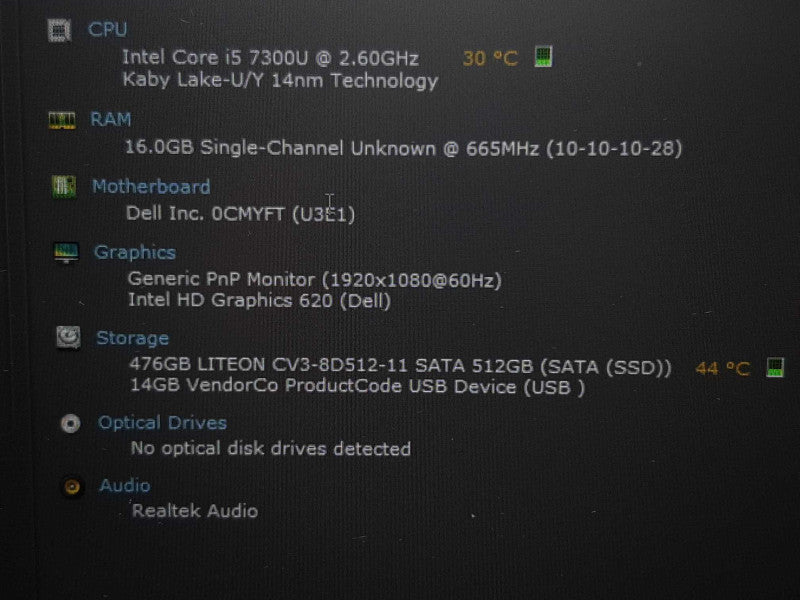 Dell latitude 5580 15,6\\" i5-7300U @ 2.60GHz 16GB RAM 512GB SSD +
