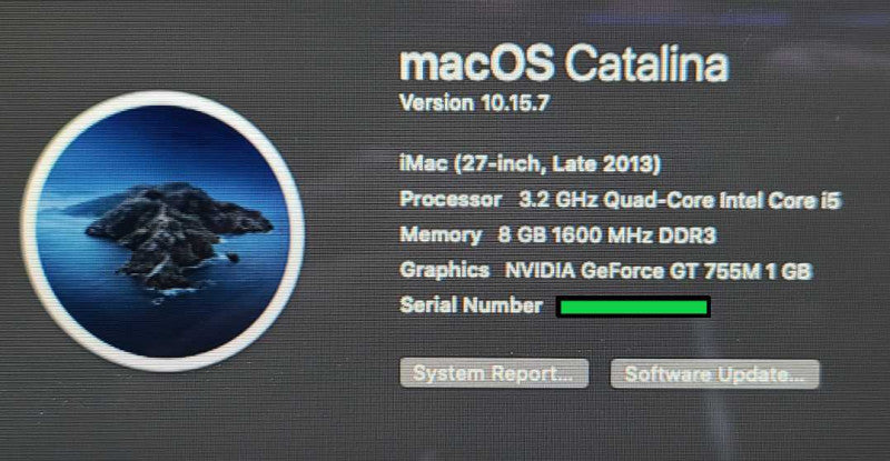 Imac 27\\" Late 2013 i5-4570 3.2GHz 8GB RAM 1TB HDD Geforce GT 755M 1GB A1419 $
