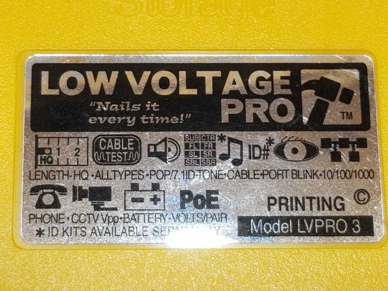 Byte Brothers Low Voltage Pro LVPRO 3 Cable tester only, Powers on, AS-IS SEE _