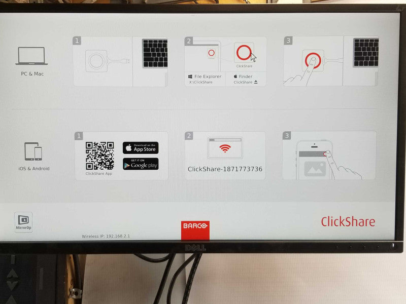 BARCO ClickShare CS-100 R9861510, No Buttons, No Power Adapter _
