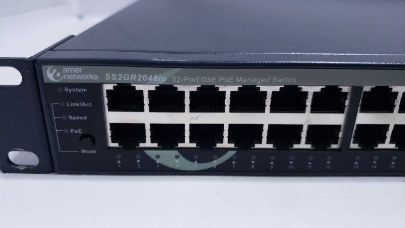 Amer networks SS2GR2048ip Ethernet Switch 48-Port GbE PoE 2xSFP 2x SFP+ 10G [