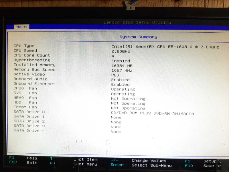 Lenovo ThinkStation S30 Xeon E5-1603 @ 2.80GHz 16GB RAM QUADRO 400 - No HDD +