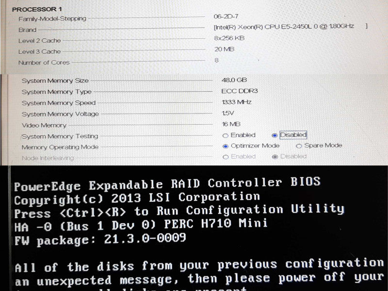 Dell R420 Xeon E5-2450L @ 1.8GHz 48GB RAM PERC H710 Mini - NO HDD/Caddies +
