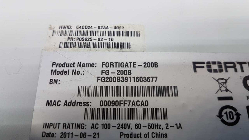 Fortinet Fortigate 200B 16-Port Firewall Units Factory Reset #