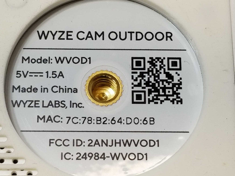 Wyze WVOD1 wireless outdoor surveilance camera _
