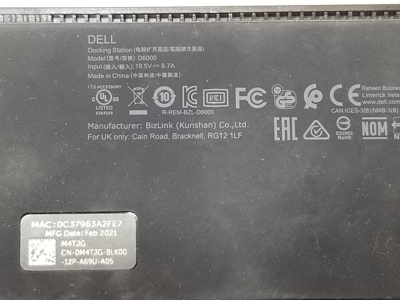 Dell D6000 USB3.0 Universal Docking Station _