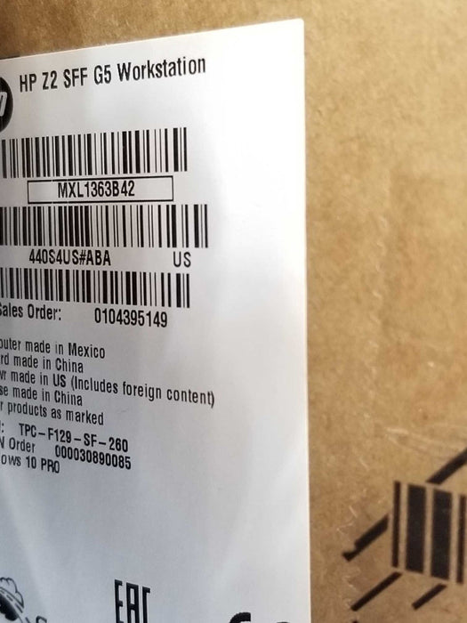 NEW HP Z2 SFF WS, Core I7-10700 2.9GHz 16GB DDR4 500GB SSD, HP Warranty to 2024 _