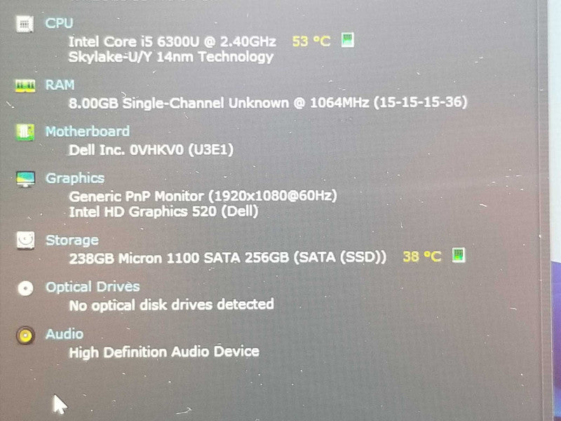 Dell Latitude E5470, Core I5-6300U 2.4GHz, 8GB DDR4, 256GB SSD, 14\\" _
