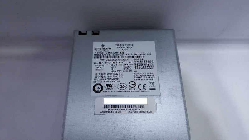 Emerson 573w 7001540-J000 81-00000083-00-01 Power Supply PSU [
