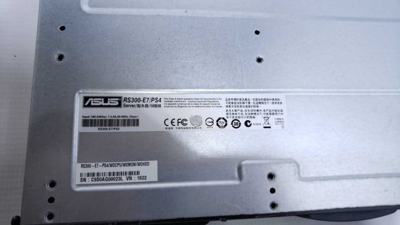 Asus ASUS RS300-E7/RS4 Green 1U E31230@3.22GHz 12G DDR3 No HDD [