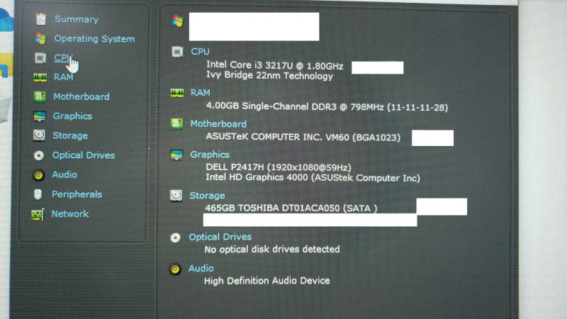 Asus VivoPC VM60 i3-3217U@1.8GHZ 4GB DDR3 500G HDD [