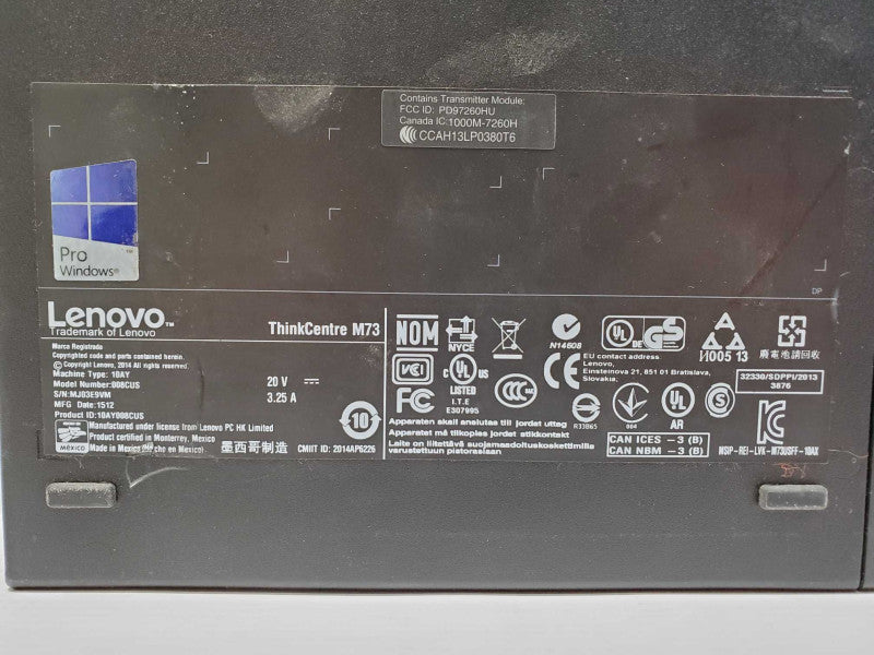 Lenovo ThinkCentre M73 Core i5-4590T @ 2.0 GHz 8GB Ram 500GB SSD (