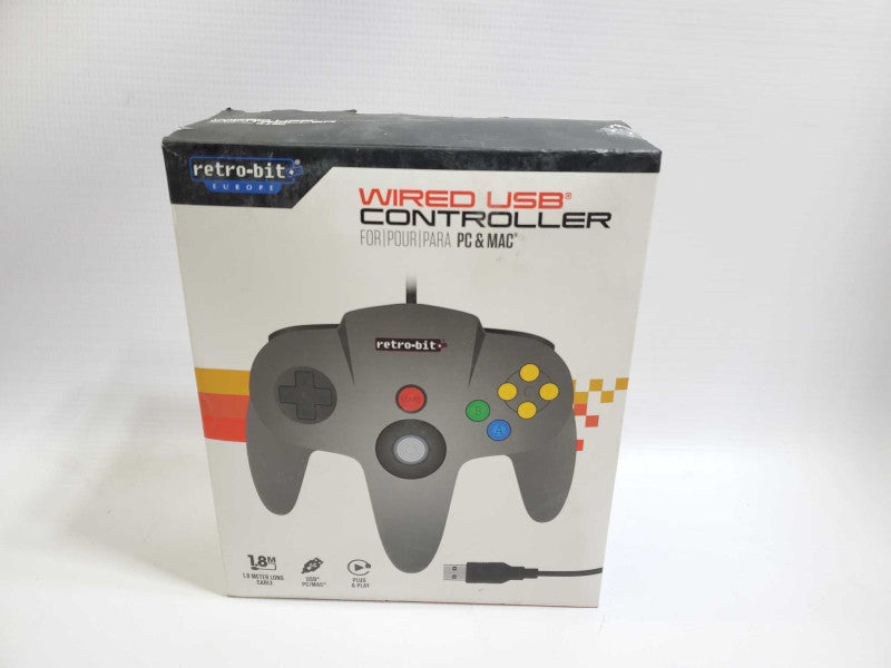 RETRO-BIT WIRED USB CONTOLLER for PC and MAC N64 design OpenBox