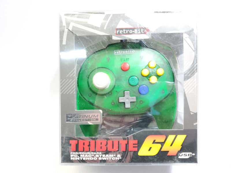Retro-Bit Tribute N64 USB Controller for PC/Mac, Nintendo Switch OPEN BOX