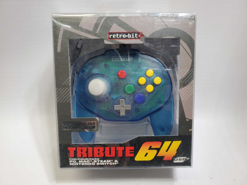 Retro-Bit Tribute N64 USB Controller for PC/Mac, Nintendo Switch OPEN BOX
