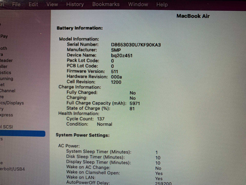 MacBook Air 13-inch Early 2015 with i5 CPU 4GB RAM & 128GB Storage -