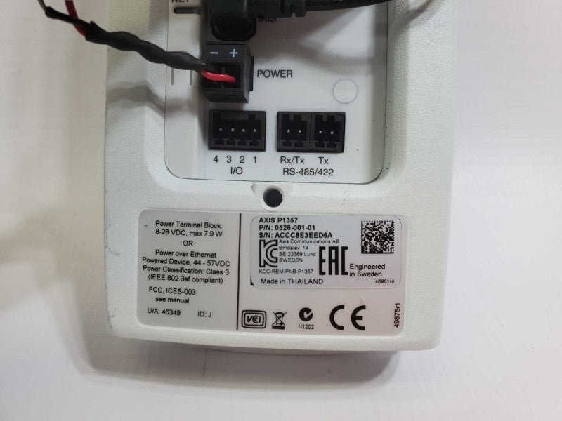AXIS COMMUNICATIONsP1357 NETWORK SECURITY CAMERA 0526-001-01 AS-IS