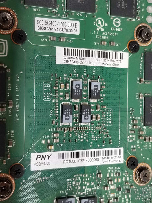 Nvidia PNY Quadro M4000 8GB GDDR5 Quad-DisplayPort Graphics Card  _