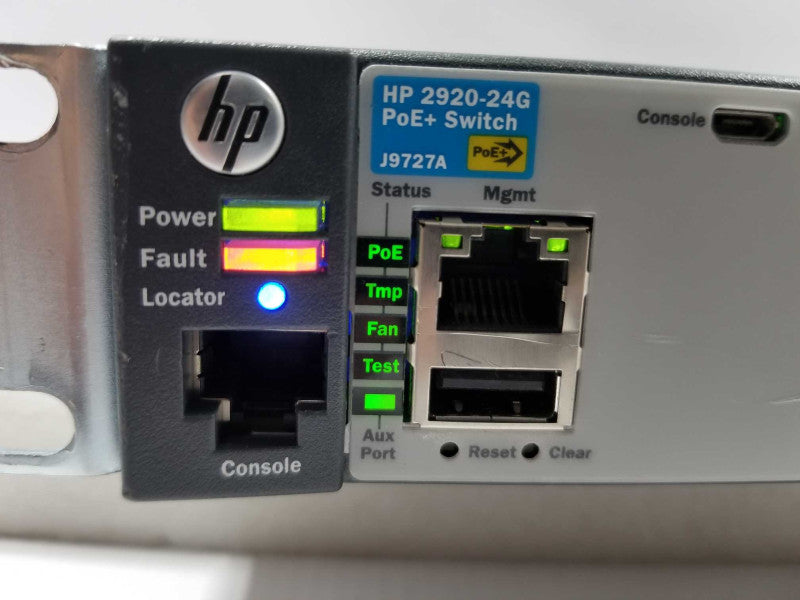 HP ARUBA 2920-24G POE 24 Port Managed Switch - J9727A, AS-IS ~
