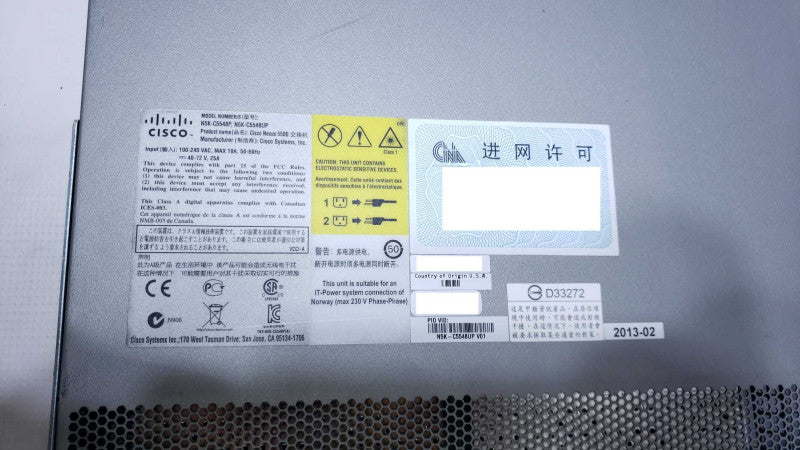Cisco N5K-C5548UP Nexus 5548UP Dual 750W PSU 32 SFP 10G Port Switch [