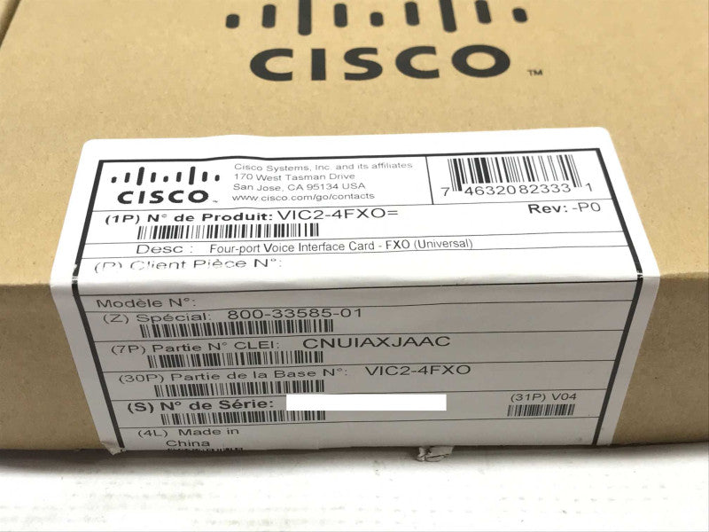 Cisco VIC2-4FXO 4-Port Voice Interface Card - Open Box +