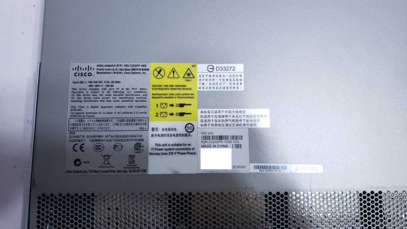 Cisco Nexus 2232PP 32-Port 1/10GE SFP+ Fabric Extender Switch READ [