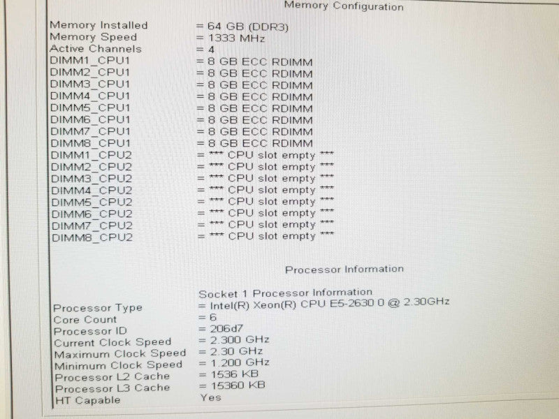Dell Precision T7600, Xeon E5-2630 2.3GHz 6C/64GB, 4x 240GB SSD, 2x Quadro 600 ~