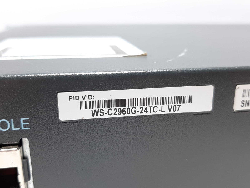 Cisco Catalyst 2960G WS-C2960G-24TC-L 24-Port GigEth Switch - Missing Image +