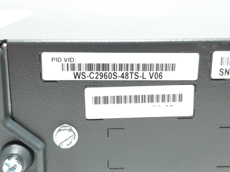 Cisco Catalyst WS-C2960S-48TS-L 48-Port GigE Managed Ethernet Switch +