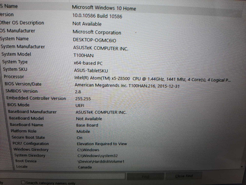 Asus Transformer Book Tablet T100HAN Atom X5-Z8500 / 2gb ram / 10.1\\" #