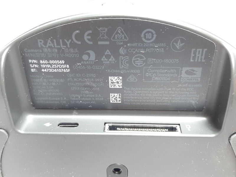 Logitech V-R0010 Rally Camera 860-000569 - Untested +